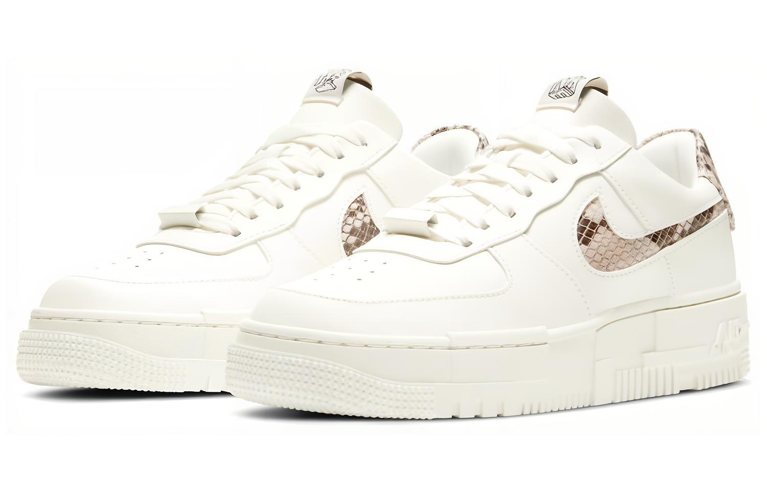 Женские кроссовки Nike Air Force 1 Pixel SE "Sail Snake" (кремовые) — Молочный — фото 3