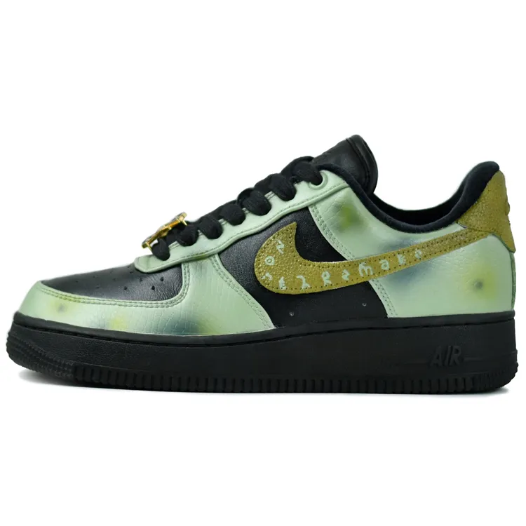 Nike Air Force 1 Slip Resistant Abrasion Resistant Low top Skateboard Shoes Women's Emerald Green