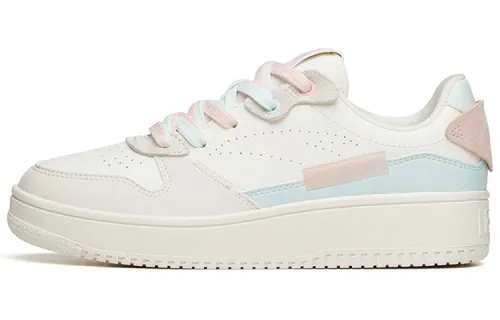 Anta Life Collection Slip Resistant Abrasion Resistant Low top Skateboard Shoes Women's White Blue Pink