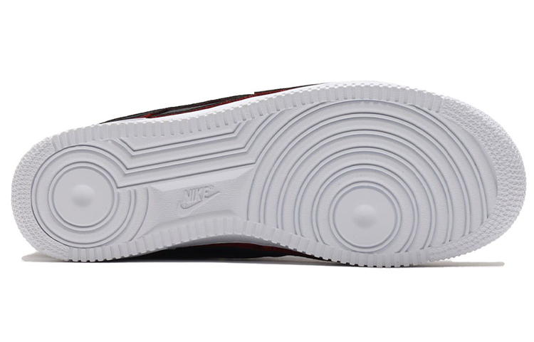 Кеды Nike Air Force 1/1 (черно-красные) — Чёрный / красный — фото 6
