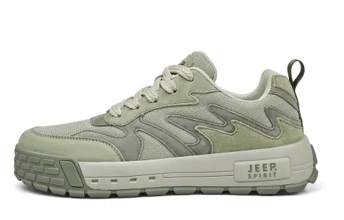 JEEP SPIRIT Skateboard Shoes Men's Low Top Dragon Well Green