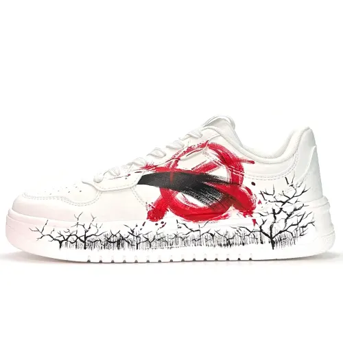 Anta Easy Zhan Shen Hand Drawn National Comic Thorn Graffiti Spray Painting Height Increasing Lightweight Breathable