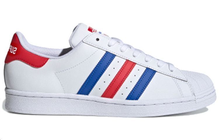 Кеды adidas Originals Superstar (бело-сине-красные) — фото 2