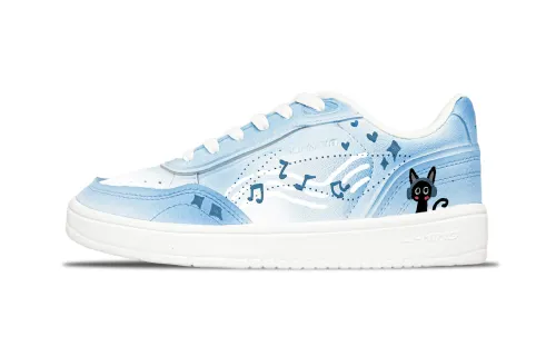 Li Ning Sourdough Slip Resistant Abrasion Resistant Low top Skateboard Shoes Women's Glacier Blue