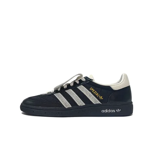 Adidas Originals HANDBALL SPEZIAL Silver Mist Slip Resistant Low top Skateboard Shoes Unisex Black