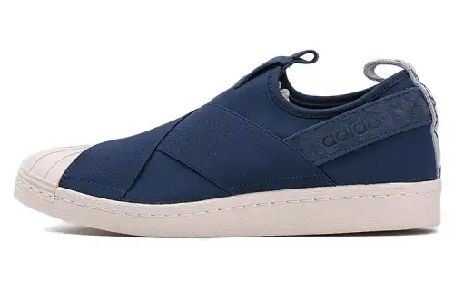 Adidas Originals SUPERSTAR Slip on Low top Skateboard Shoes Women's Blue