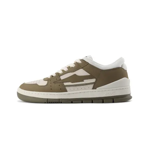 AVIA 825R Cow Leather Slip Resistant Abrasion Resistant Low top Skateboard Shoes Men's Olive Green