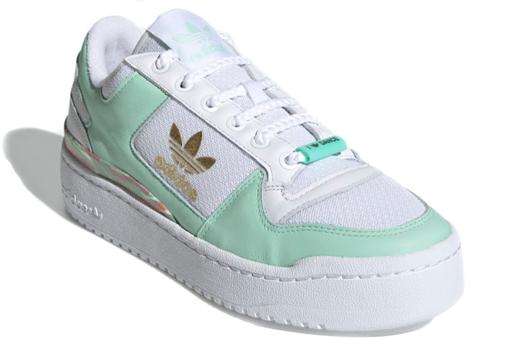 Женские кеды adidas originals FORUM Bold I Love Dance (бело-зеленые) — фото 3