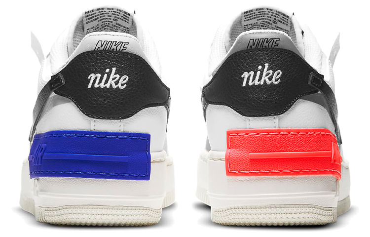 Женские кеды Nike Air Force 1 Shadow (бело-сине-красные) — 白/兰/红/黑 — фото 5