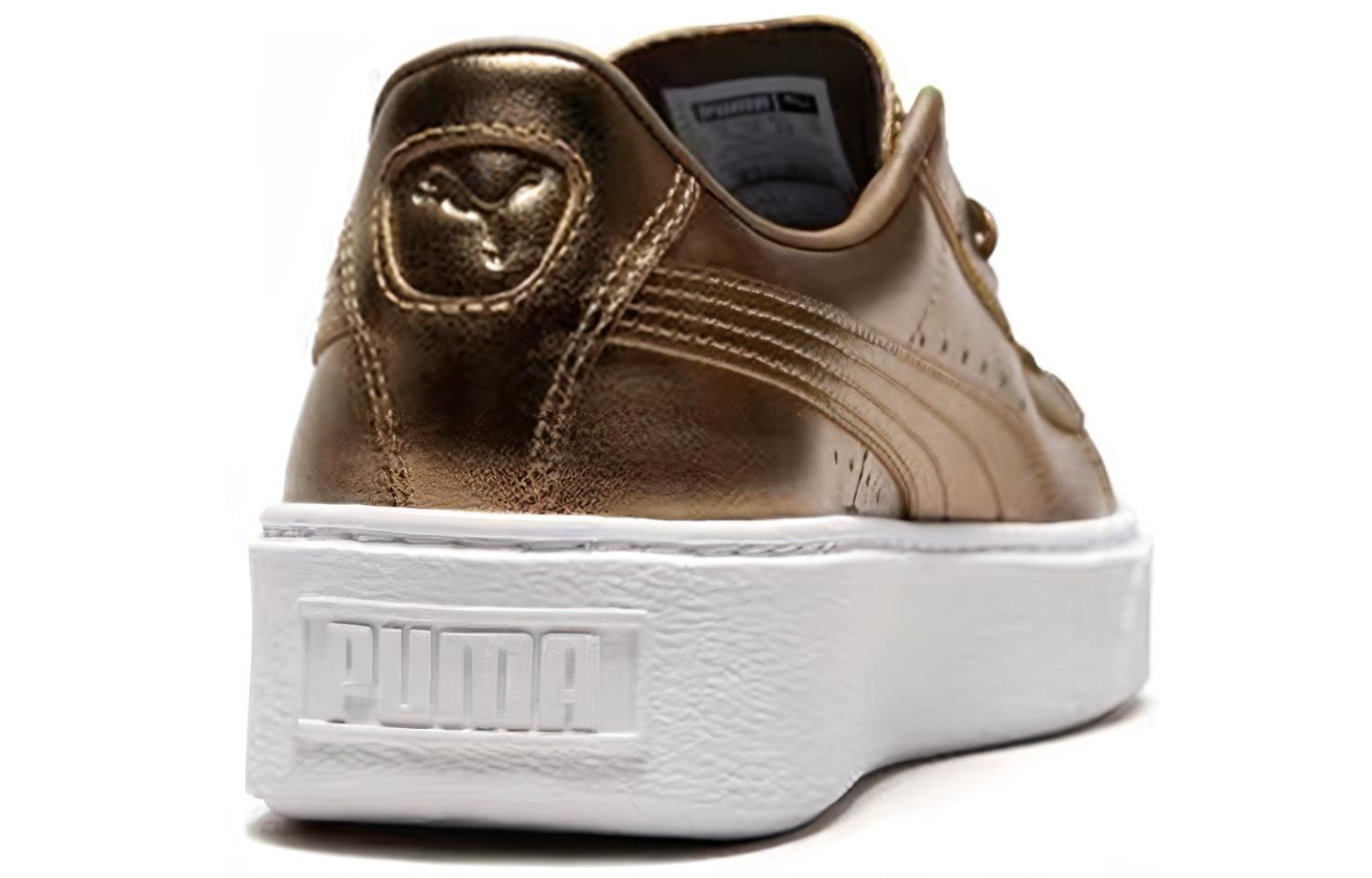 Женские кеды PUMA Platform Luxe (золотые) — Золотой — фото 4