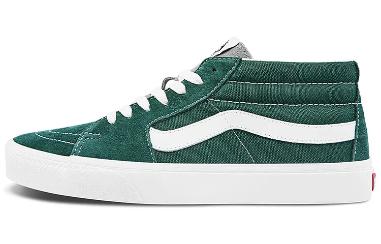 Vans Sk8 Mid Classic Mid Top Casual Skate Shoes Unisex Green