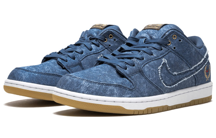 Кеды Nike Dunk SB Rivals Pack East OG (джинсово-синие) — Синий / коричневый / белый — фото 3