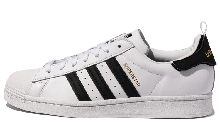 Adidas Originals Superstar Low top Skateboard Shoes Unisex Black White Gold