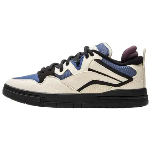 Li Ning Wave Pro Non slip Lightweight Low top Skateboard Shoes Men's Rock White Gray