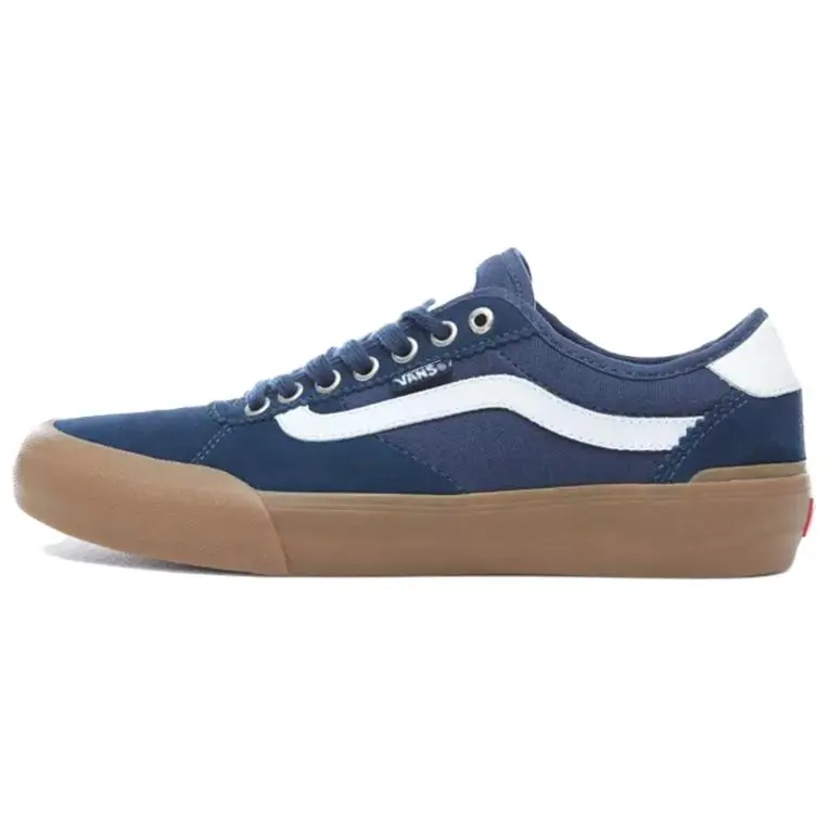 Vans Chima Pro 2 Chima 2 Comfortable Lightweight Low top Skateboard Shoes Unisex Blue Brown