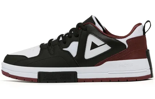 PEAK Skateboard Shoes Men's Low Top Black/Burgundy