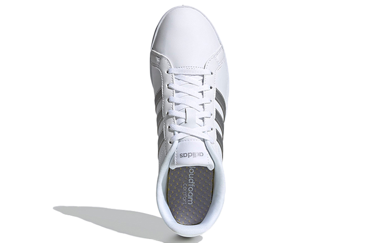 Женские кеды adidas neo Courtpoint X (бело-серебряные) — Белый / серебристый — фото 5