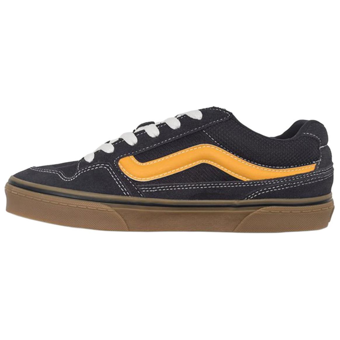 Vans Caldrone Low top Skateboard Shoes Men's Black Yellow