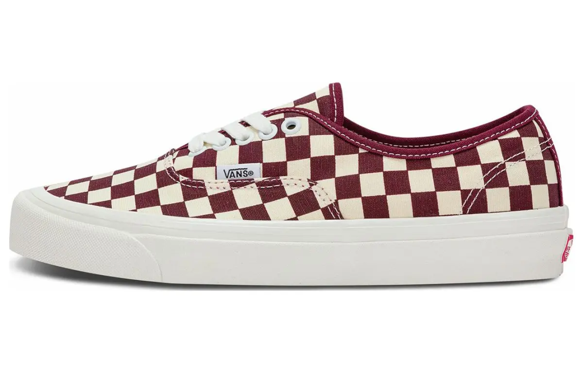 Vans Style 44 Canvas Low top Skateboard Shoes Unisex White Red