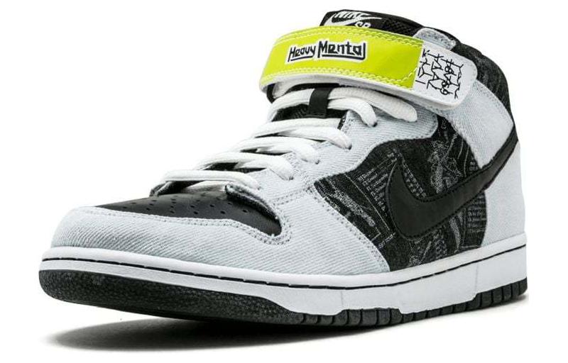 Унисекс кеды Nike SB Dunk Mid Premium (бело-черный) — фото 3