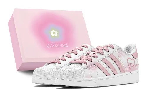 Adidas Originals SUPERSTAR Romantic Gift, Timeless Sweetheart, Sweet Style Niche Abrasion Resistant Slip Resistant