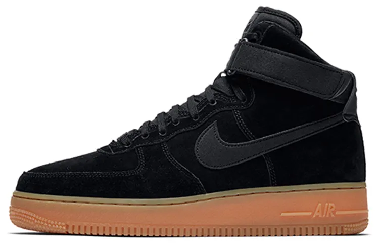 Nike Air Force 1 07 LV8 Suede Suede Retro Anti-slip Lightweight High-top Shoes Men's Black