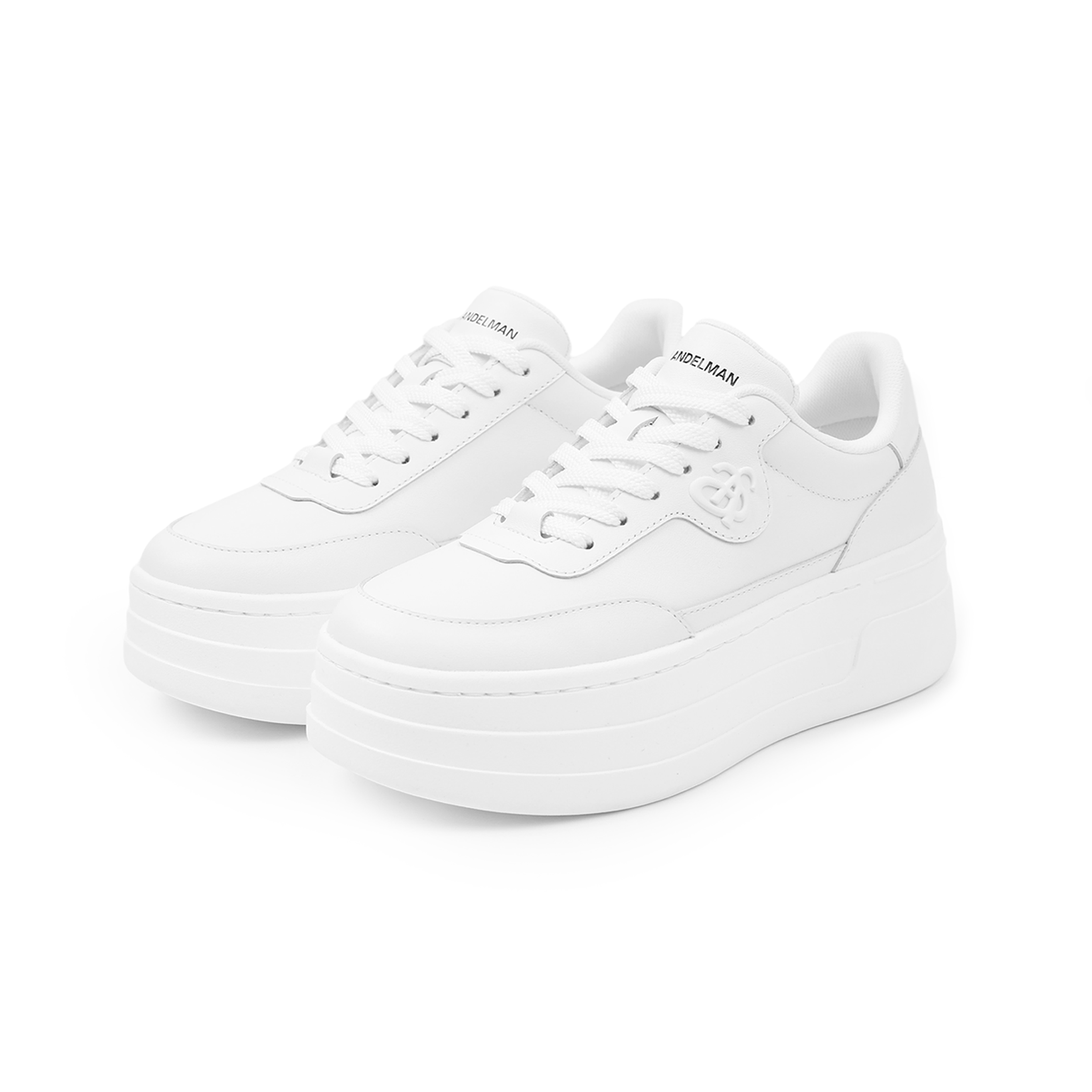 Ann Andelman Arcade Blanc Cow Split Leather Height Increasing Low top Skateboard Shoes Women's