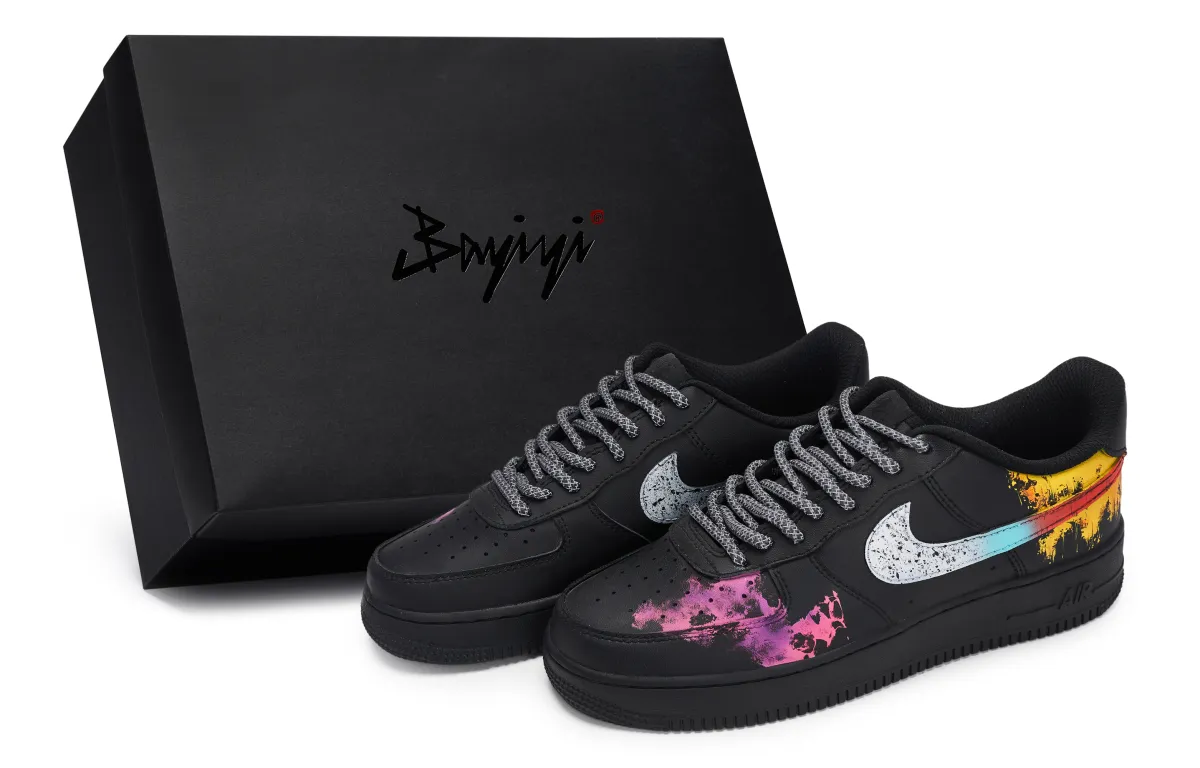 Nike Air Force 1 Low top Skateboard Shoes Unisex Black