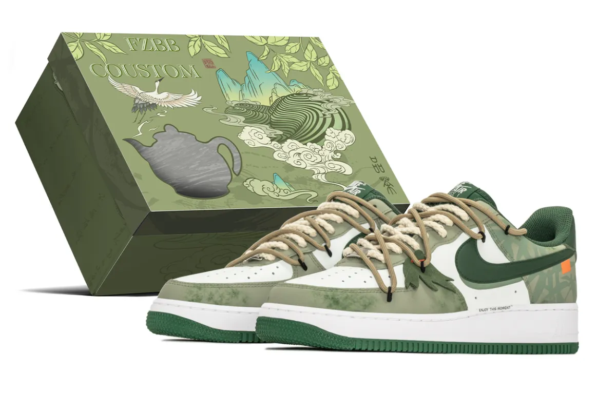 Nike Air Force 1 Skate Shoes Men's Low-top Green
