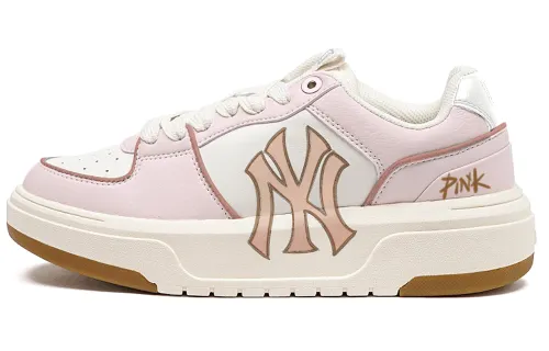 MLB Chunky Liner American Vintage Slip Resistant Abrasion Resistant Low top Skateboard Shoes Unisex White Pink