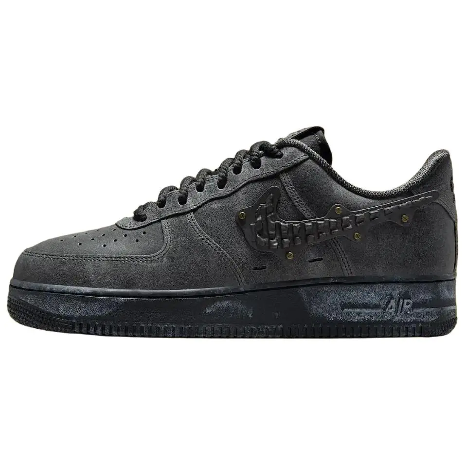 Nike Air Force 1 Leather Low top Skateboard Shoes Men's Black