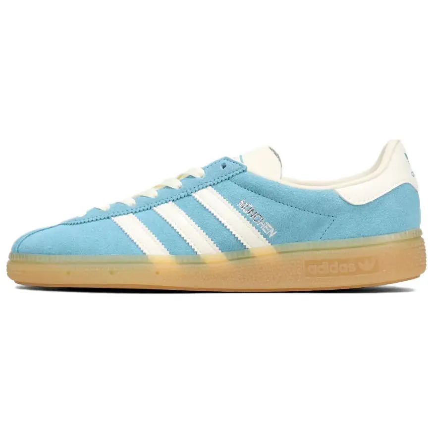 Adidas Originals München Abrasion Resistant Abrasion Resistant Low top Skateboard Shoes Women's Blue