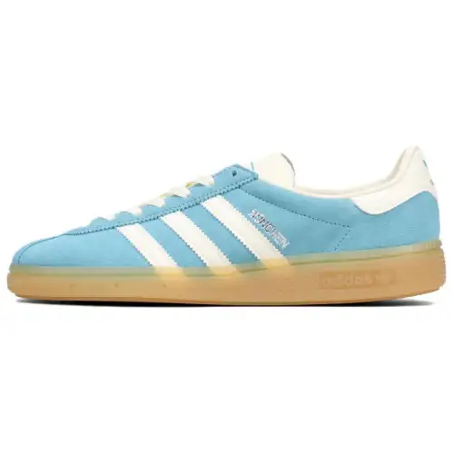 Adidas Originals München Abrasion Resistant Abrasion Resistant Low top Skateboard Shoes Women's Blue