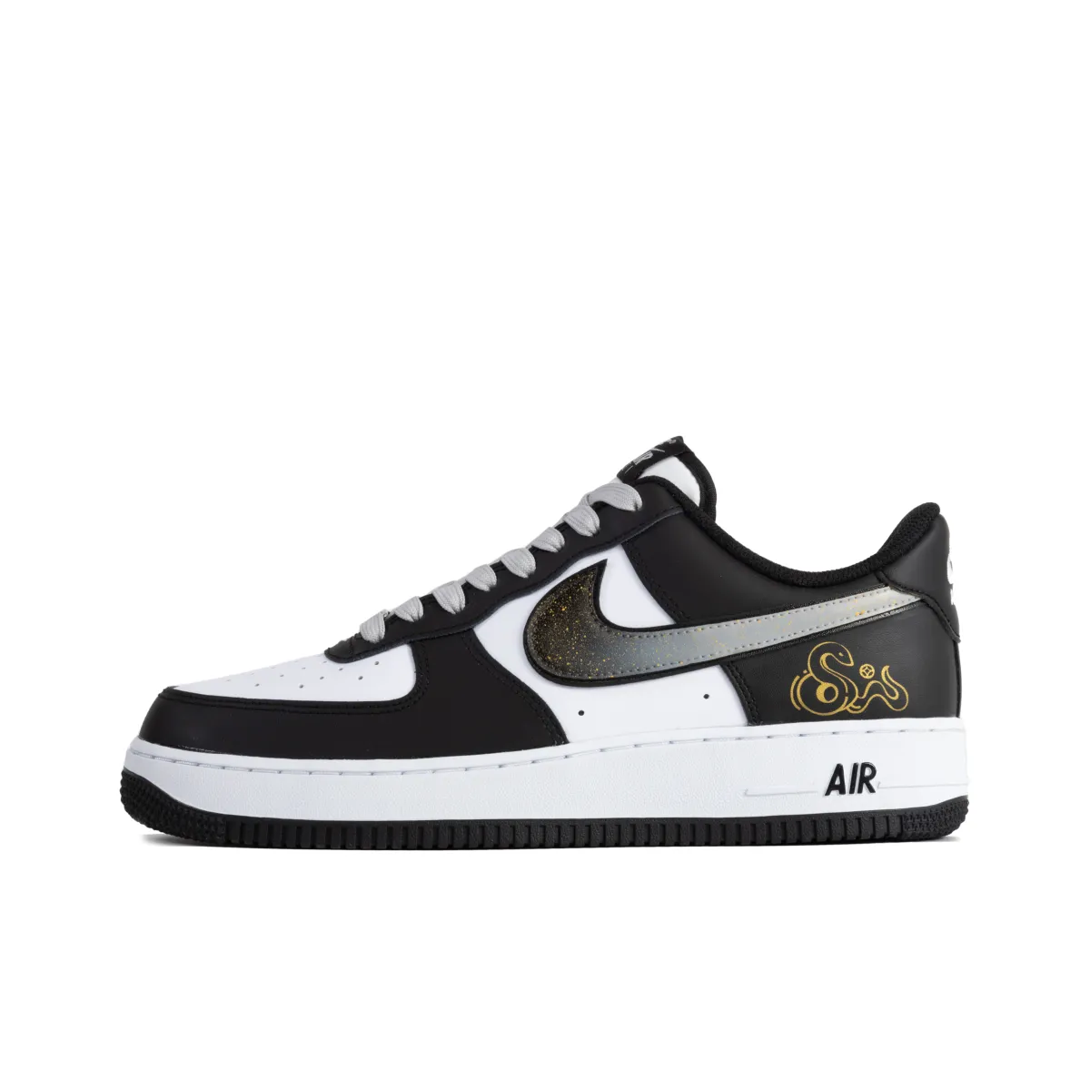 Nike Air Force 1 'Panda Ink Gray Starlight, Serpent Blessings, Panda Exploration, Classic And Versatile