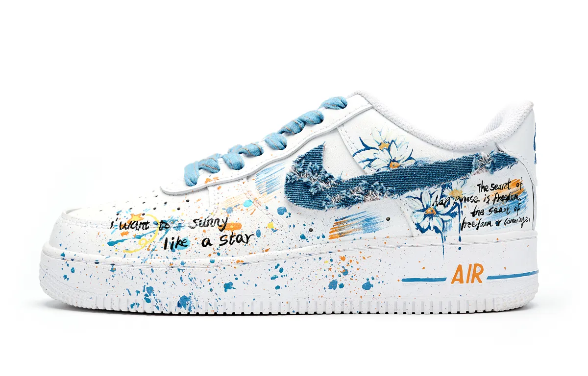 Nike Air Force 1 Abrasion Resistant Low top Skateboard Shoes Men's White