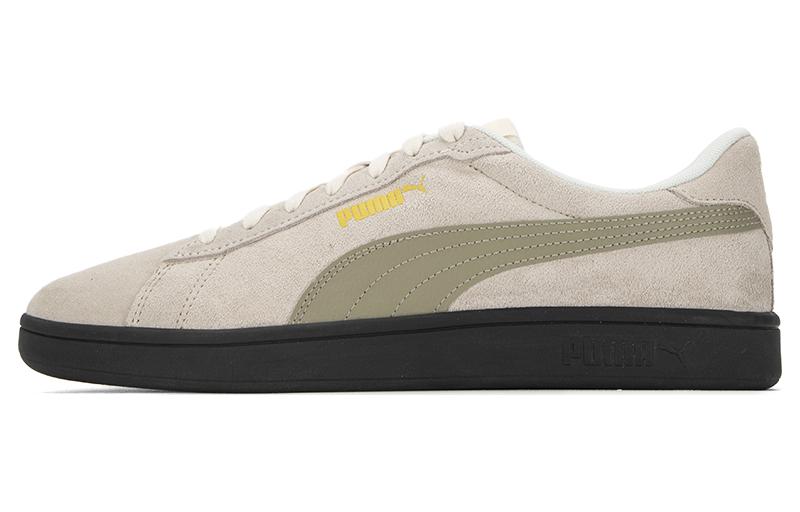 Кеды PUMA Smash 3.0 (бежево-бело-зеленые)