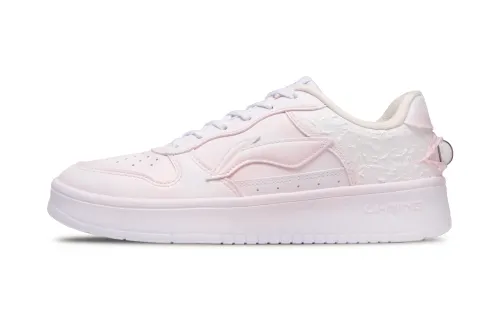 Li Ning Floating Boat Skateboard Shoes Women's Low Top White