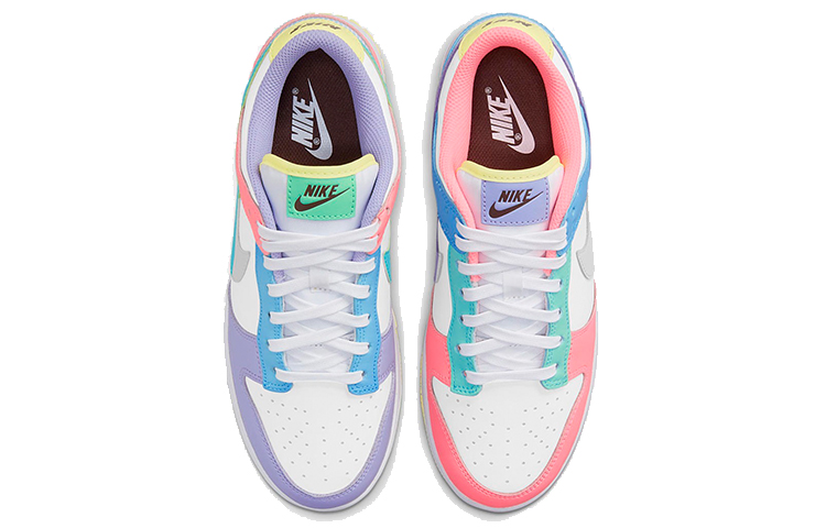 Женские кеды Nike Dunk SE "easter candy" (белые / фиолетовые / красные) — Белый / фиолетовый / красный — фото 4