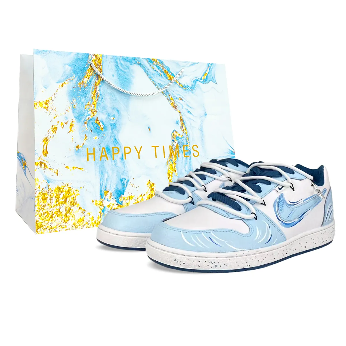 Nike EBERNON BNK Misty Island Tide Listening Abrasion Resistant Abrasion Resistant Low top Skateboard Shoes Men's