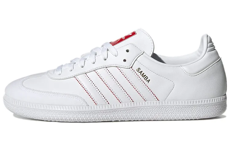 Adidas Originals x Disney Samba Casual Abrasion Resistant Low top Skateboard Shoes Men's White Red