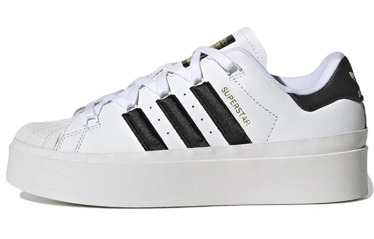 Adidas Originals Superstar Bonega Leather Comfortable Low top Skateboard Shoes Women's White Black