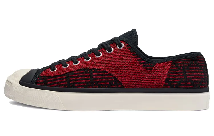 Converse Jack Purcell Rally Open Ended Smiling Low top Skateboard Shoes Unisex Red Black