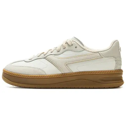 Li Ning Ivy Slip Resistant Abrasion Resistant Low top Skateboard Shoes Women's White Gray