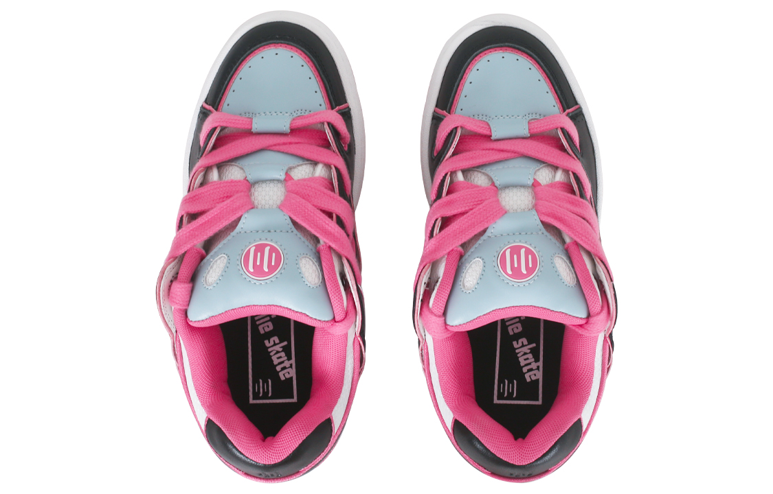 Ollieskate Slip Resistant Abrasion Resistant Low top Skateboard Shoes Unisex Black Pink Blue
