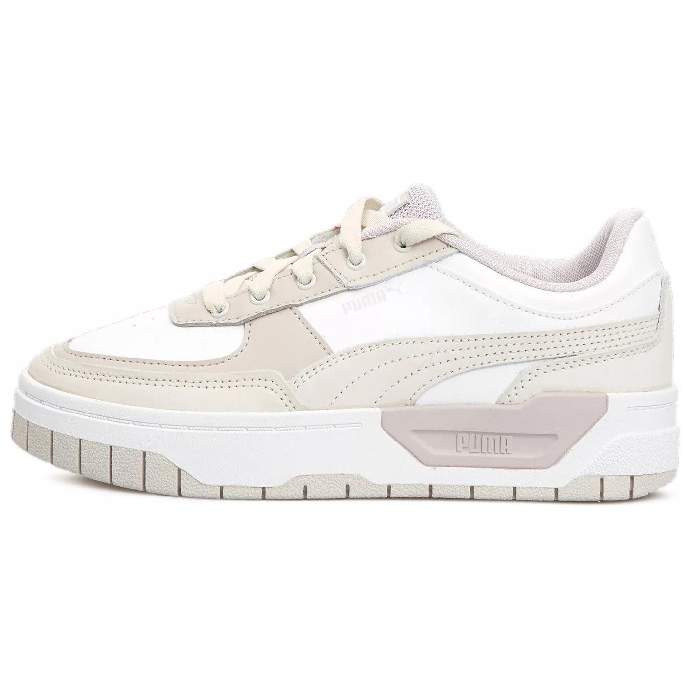 PUMA Cali Dream Leather Abrasion Resistant Low top Skateboard Shoes Women's Ecru