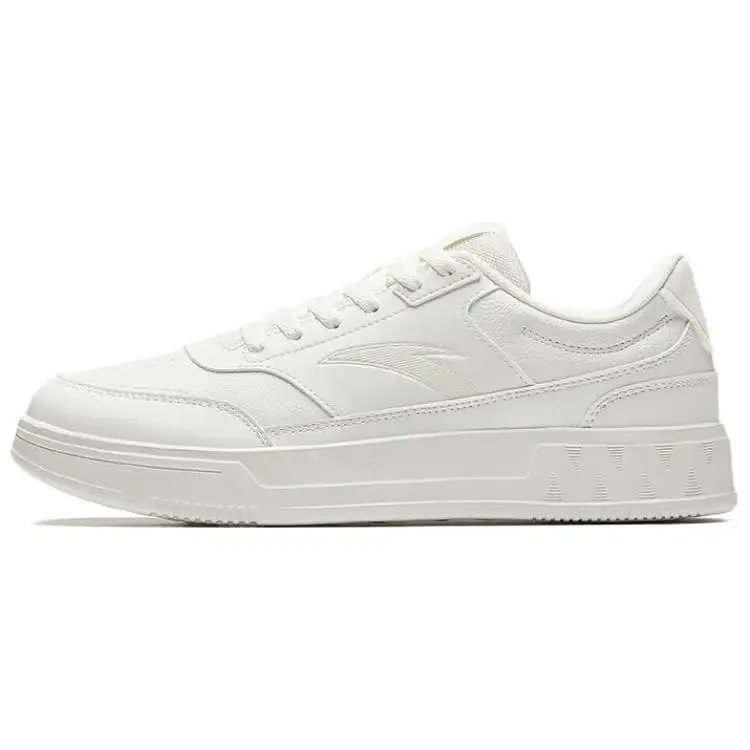 Anta Dancing Abrasion Resistant Breathable Abrasion Resistant Breathable Low top Skateboard Shoes Men's Ivory White