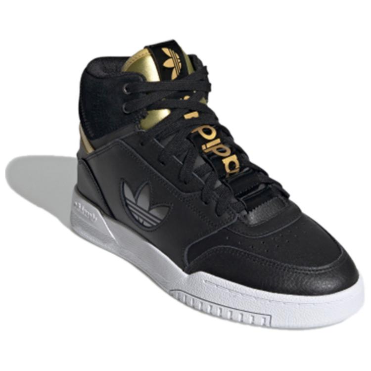 Женские кеды adidas originals Drop Step Xlt (черно-бело-золотые) — фото 3