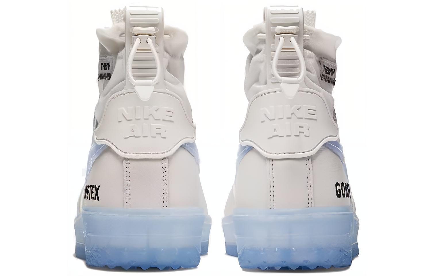 Кроссовки Nike Air Force 1 Wtr Gore-Tex (белые) — 白/透明蓝/黑 — фото 4