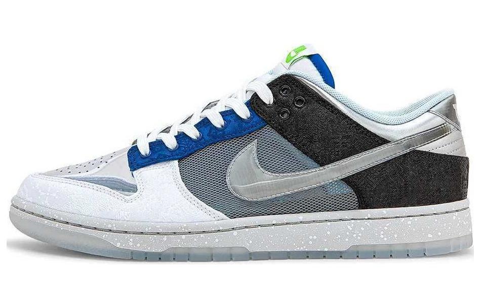 Кеды CLOT x Nike Dunk "What The? CLOT" (коричнево-сине-серый)