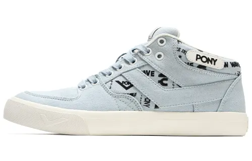 Pony Atop Slip Resistant Abrasion Resistant Low top Skateboard Shoes Women's Blue White
